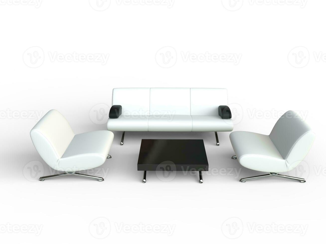 White Lounge Furniture Set photo