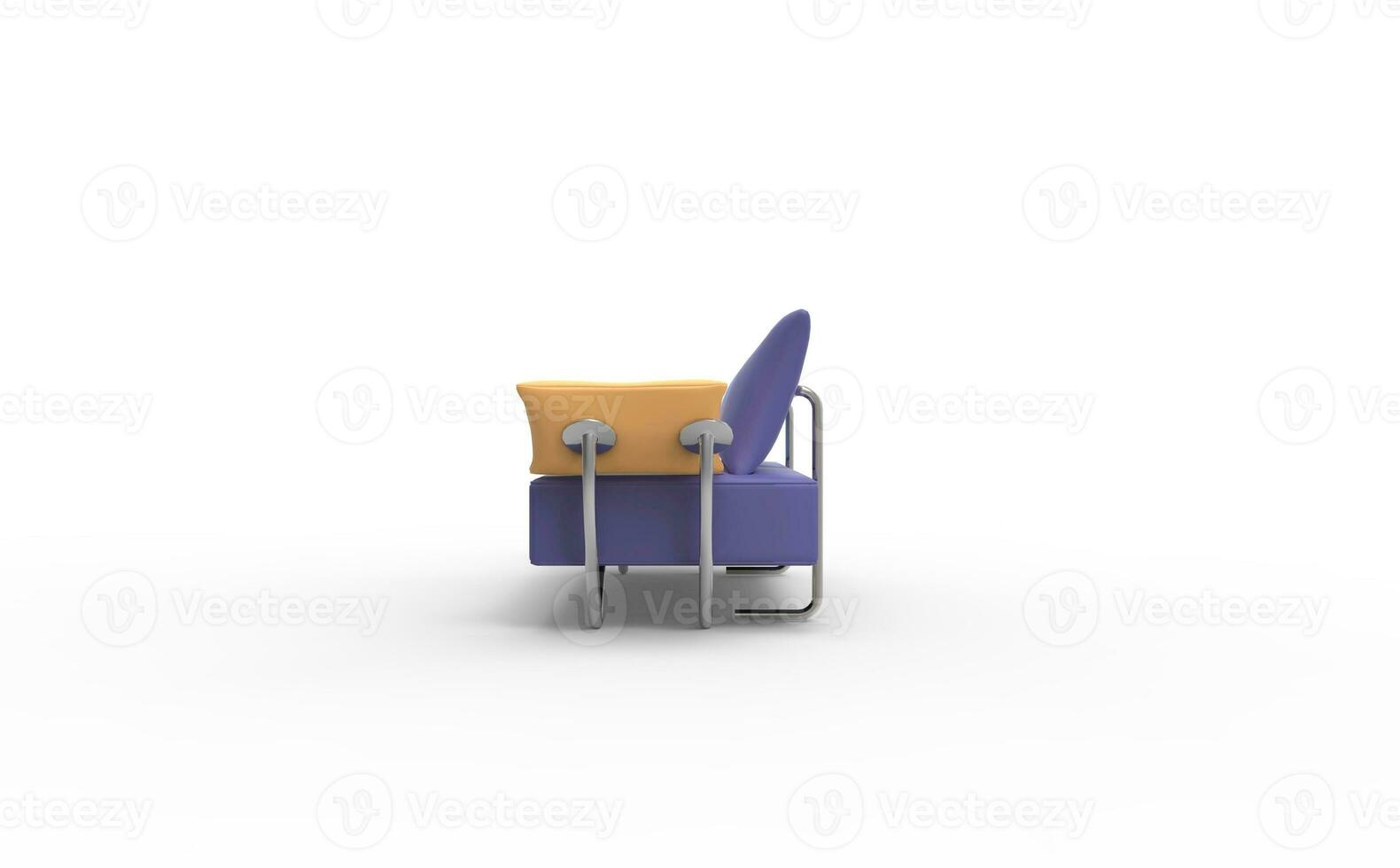 Purple Armchair Side View photo