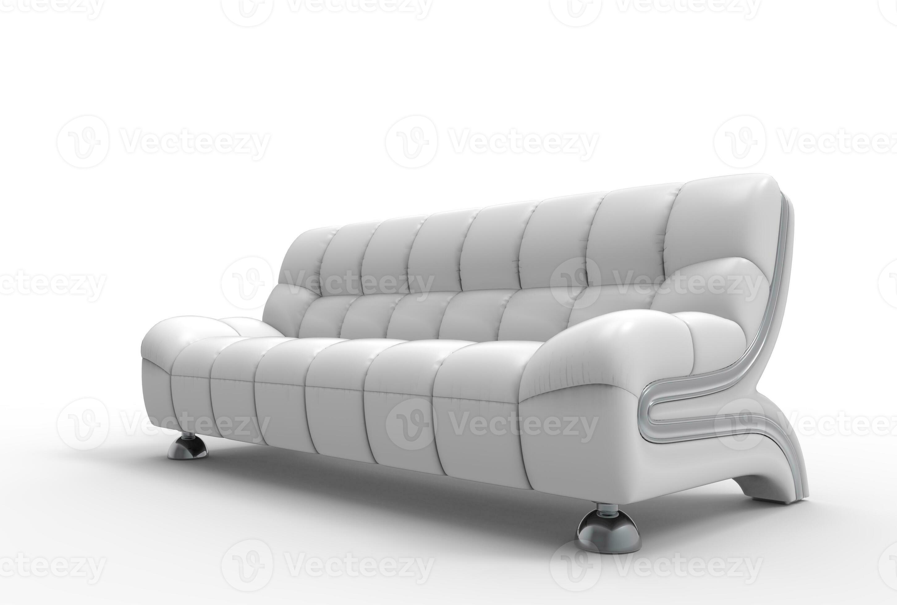 White Leather Sofa 31200597 Stock Photo at Vecteezy