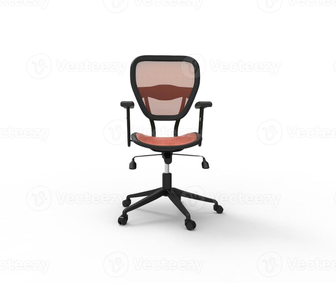 Red Office Chair Front View photo