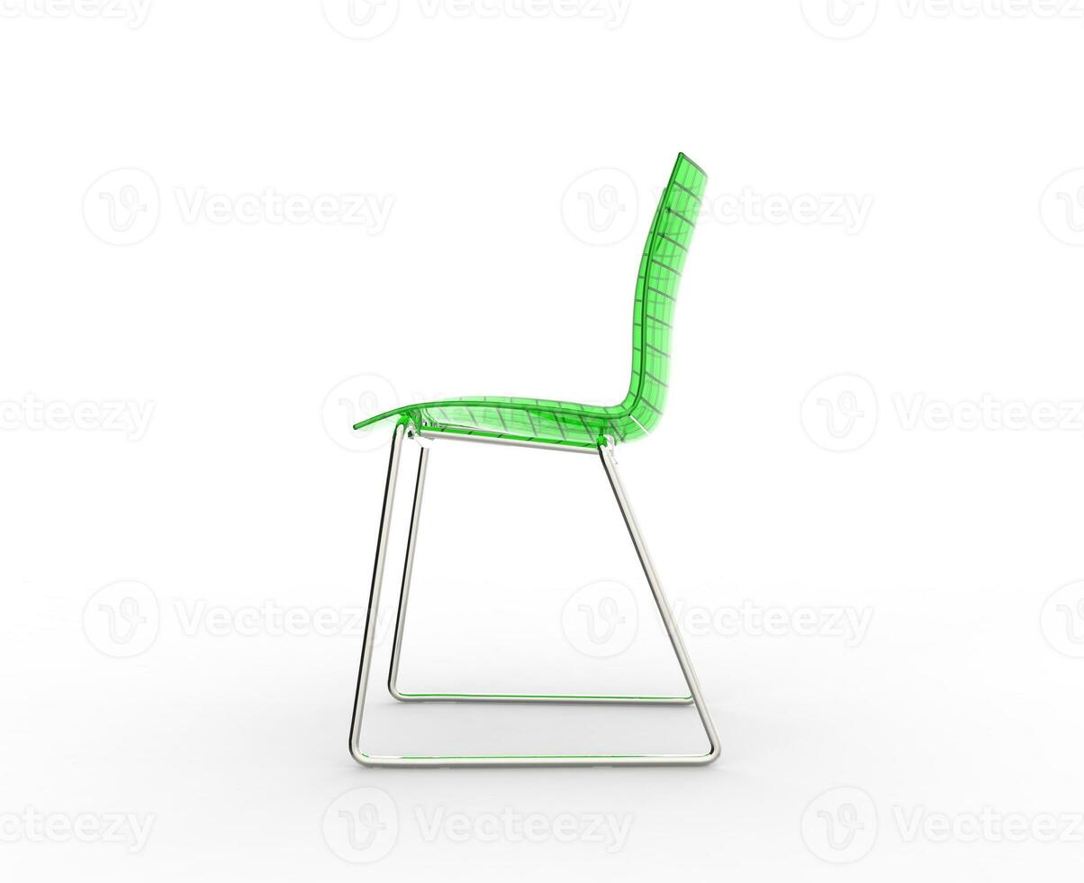 Plastic Green Chair Side View photo