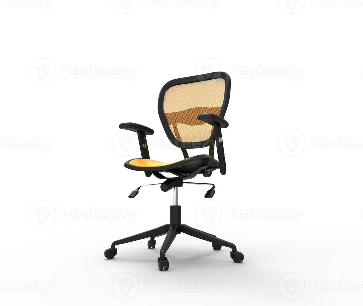 Orange Office Chair Studio Shot photo