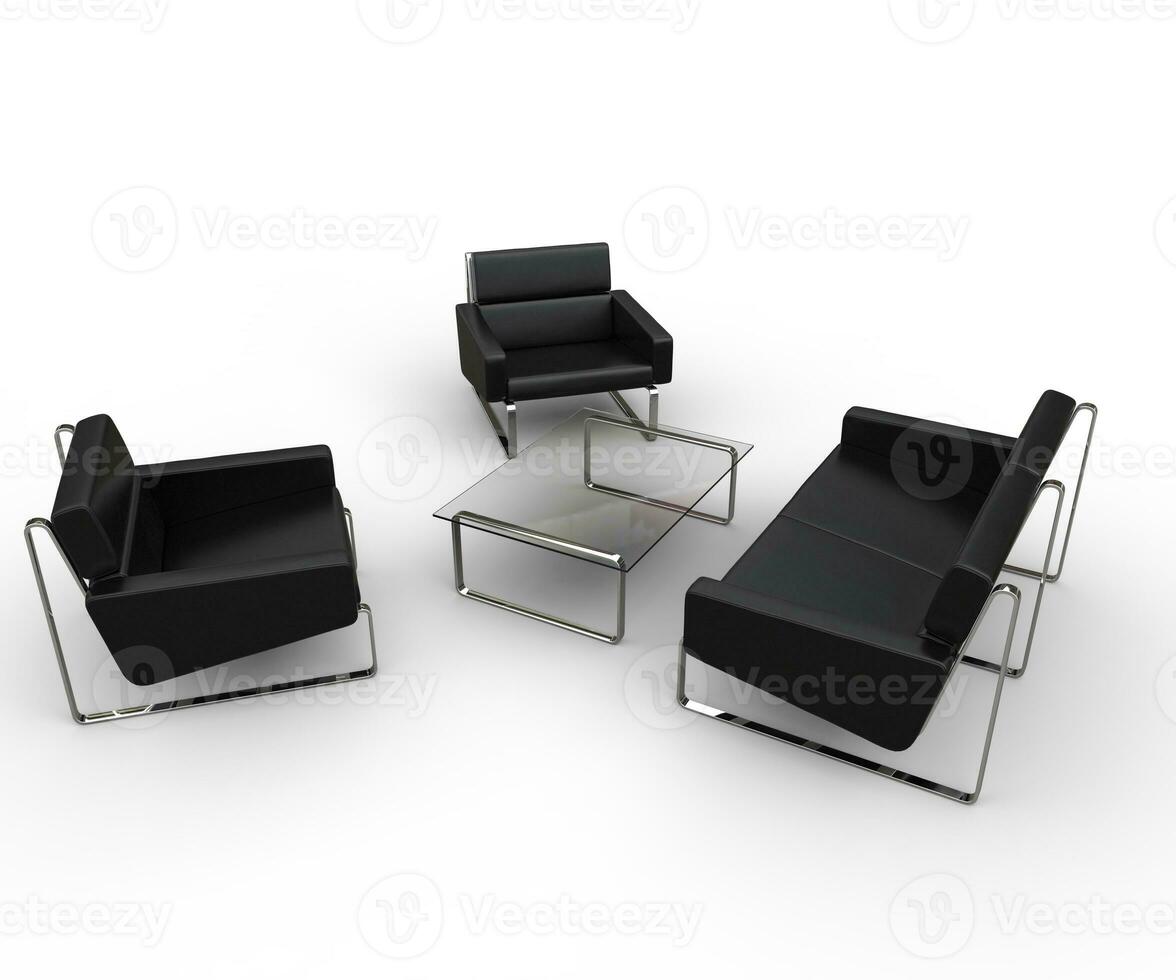Leather Furniture - isolated on white background photo