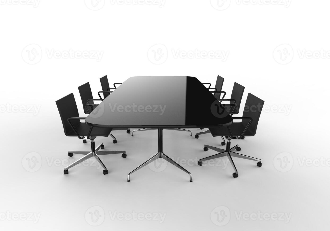 Black Business Meeting Table photo