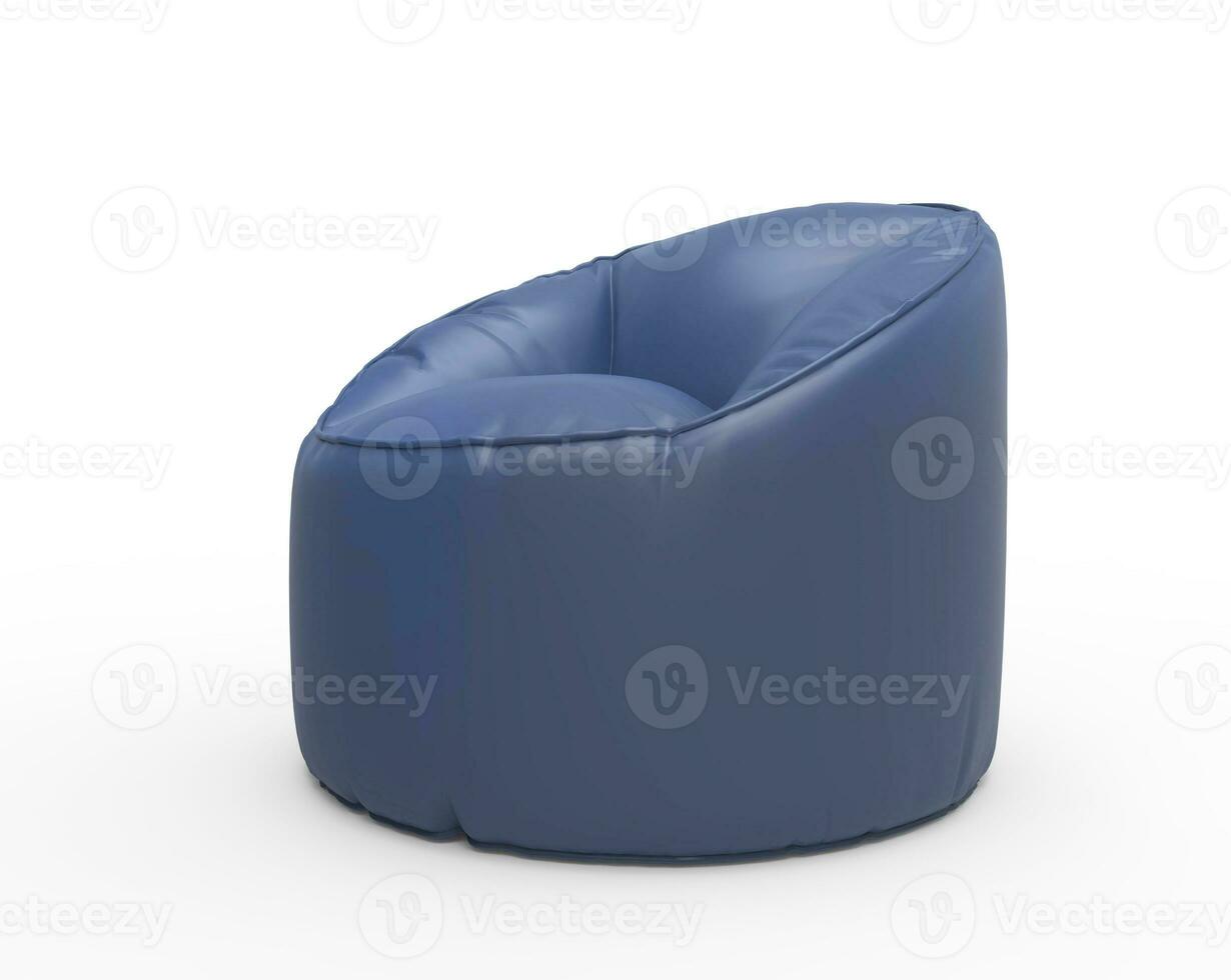 Greyish lazy chair isolated on white background - side view. photo