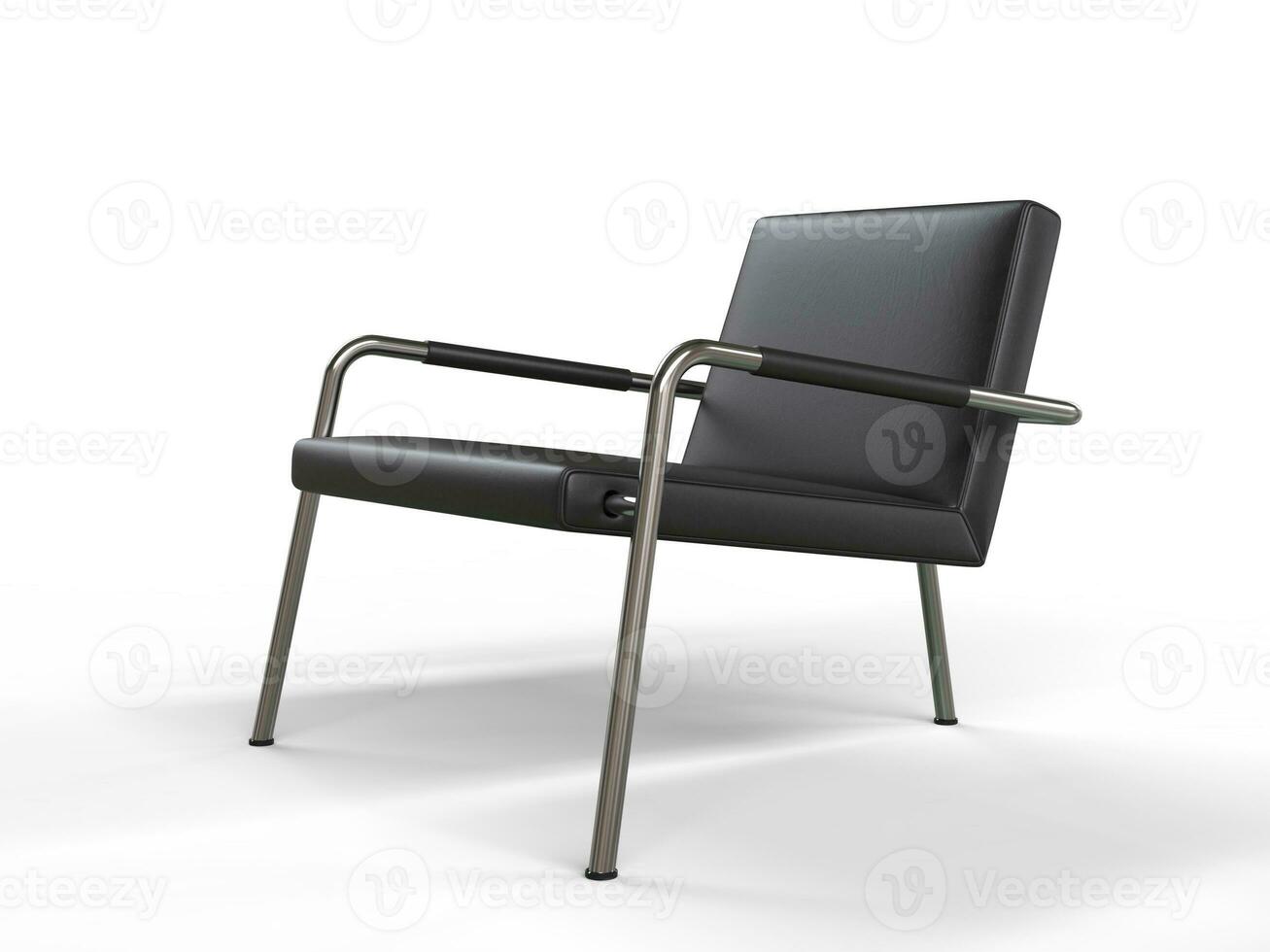 Black leather chair photo