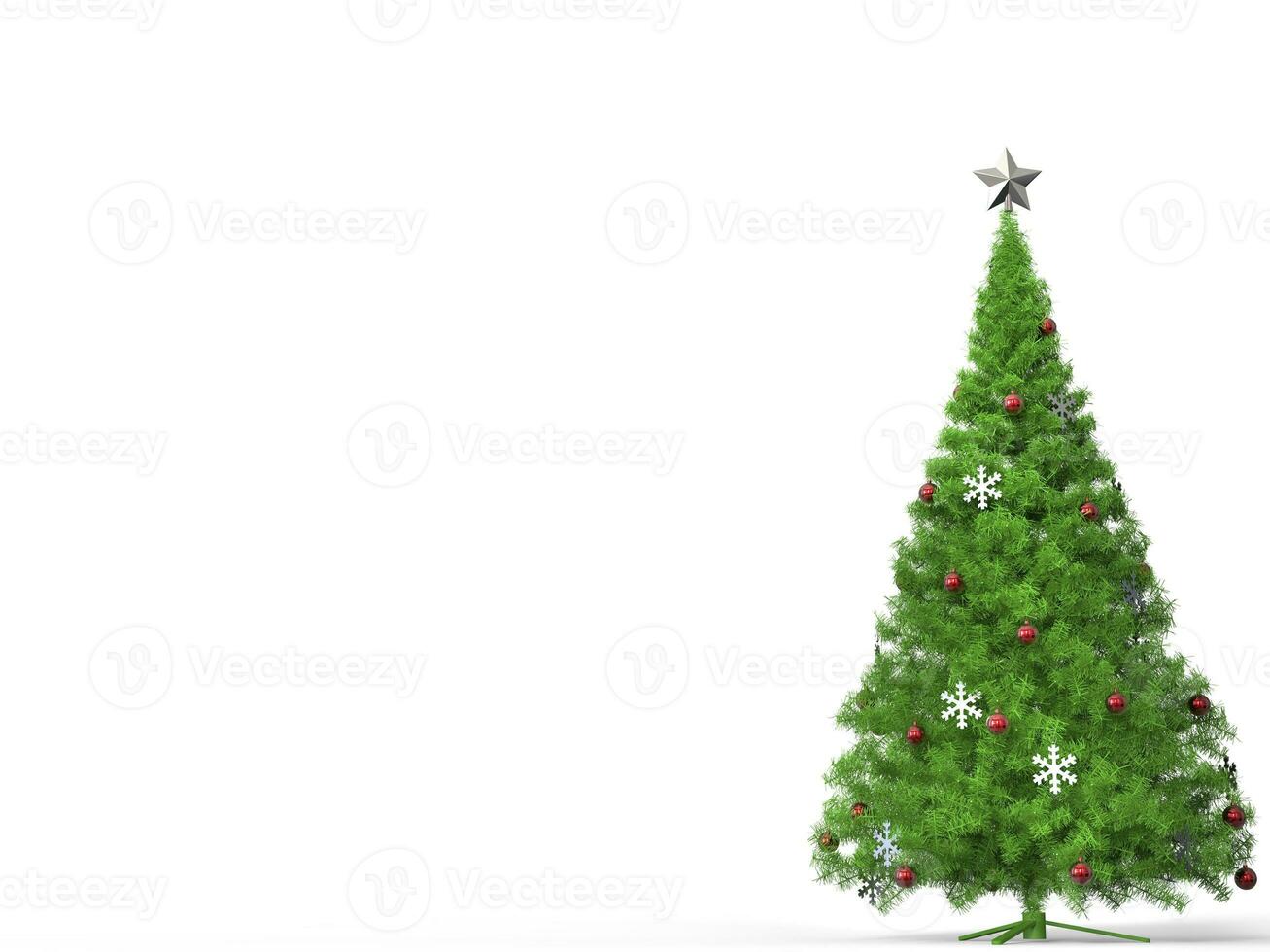 Christmas tree - greeting card template photo