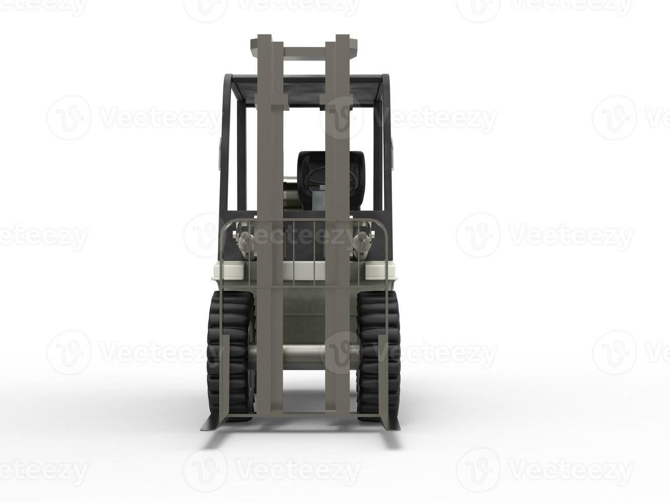 White forklift - front view photo