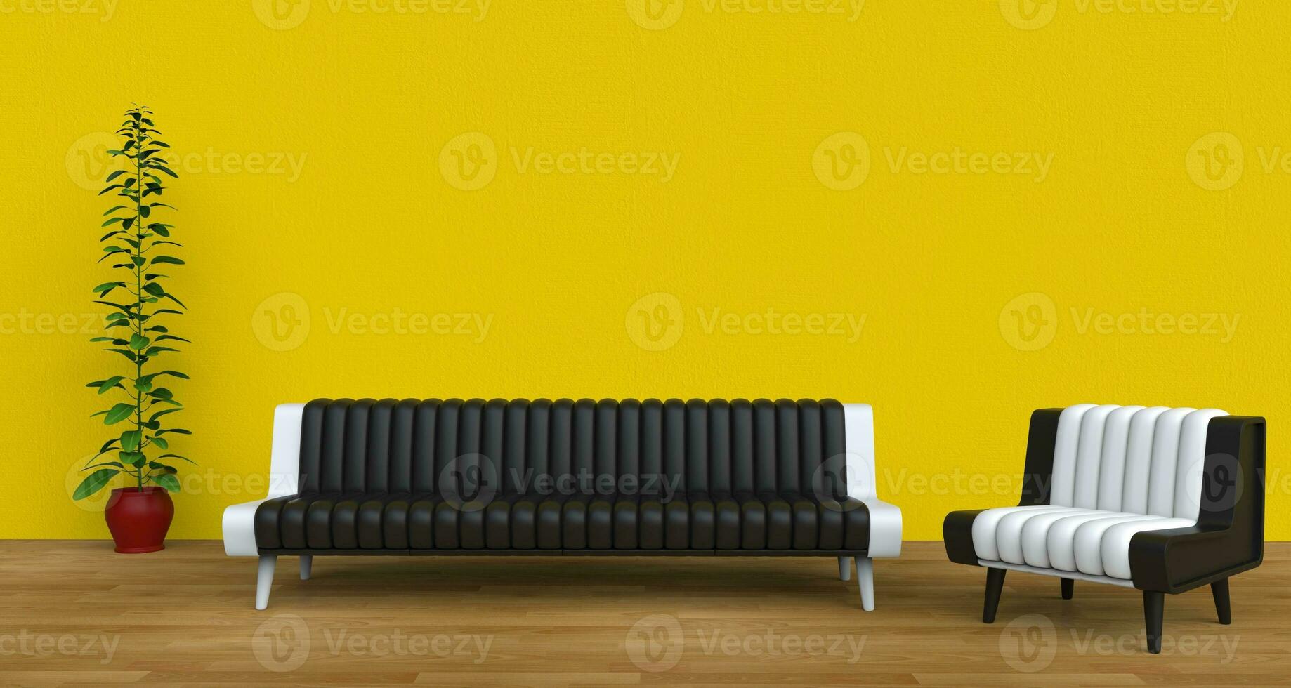 moderno vivo habitación amarillo foto
