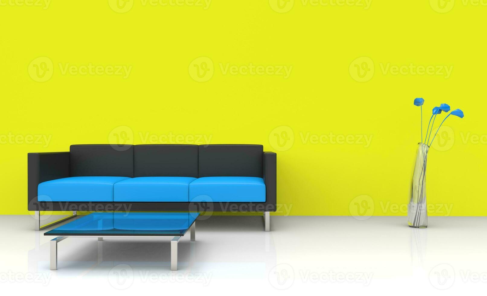 moderno amarillo vivo habitación foto