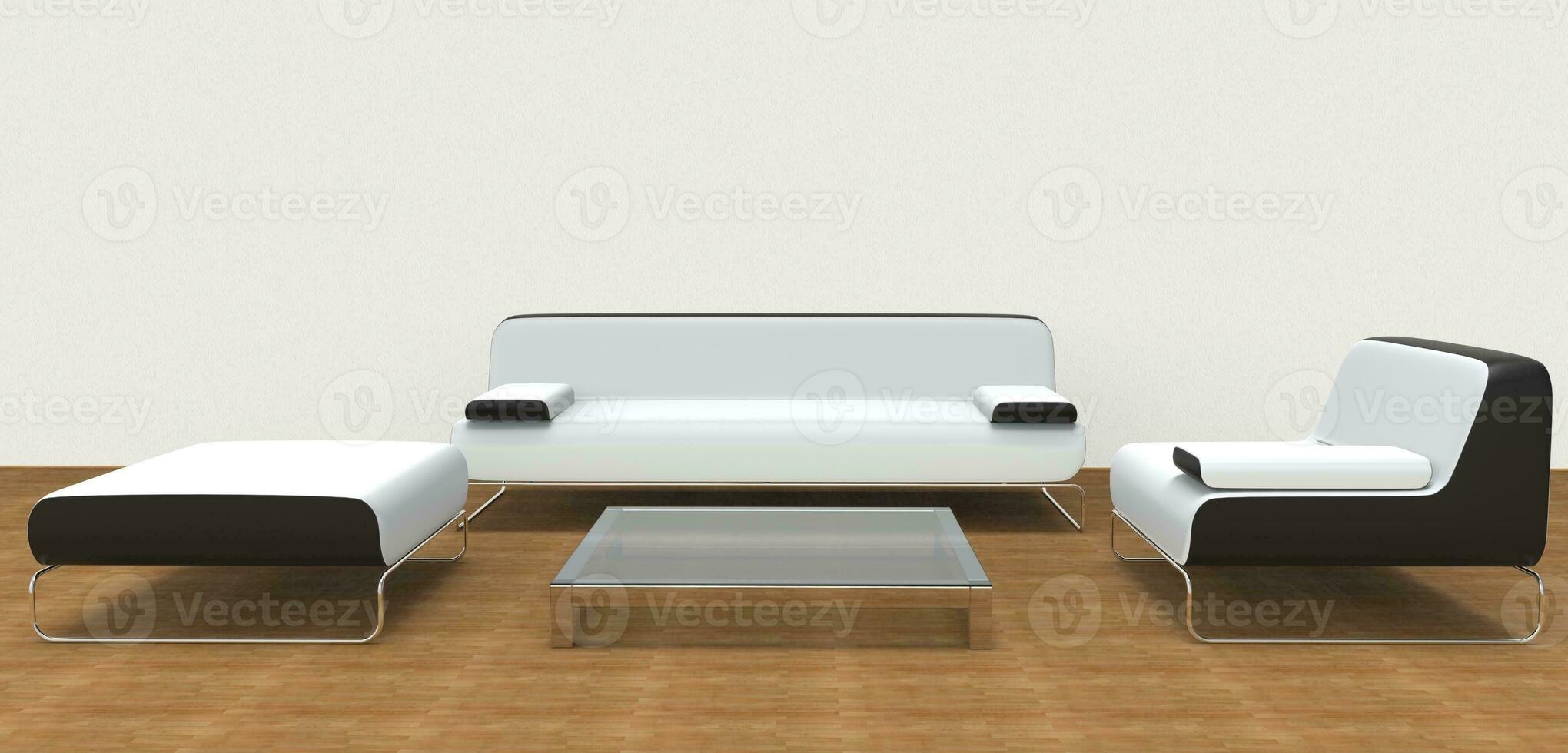 Modern Living Room Set White photo