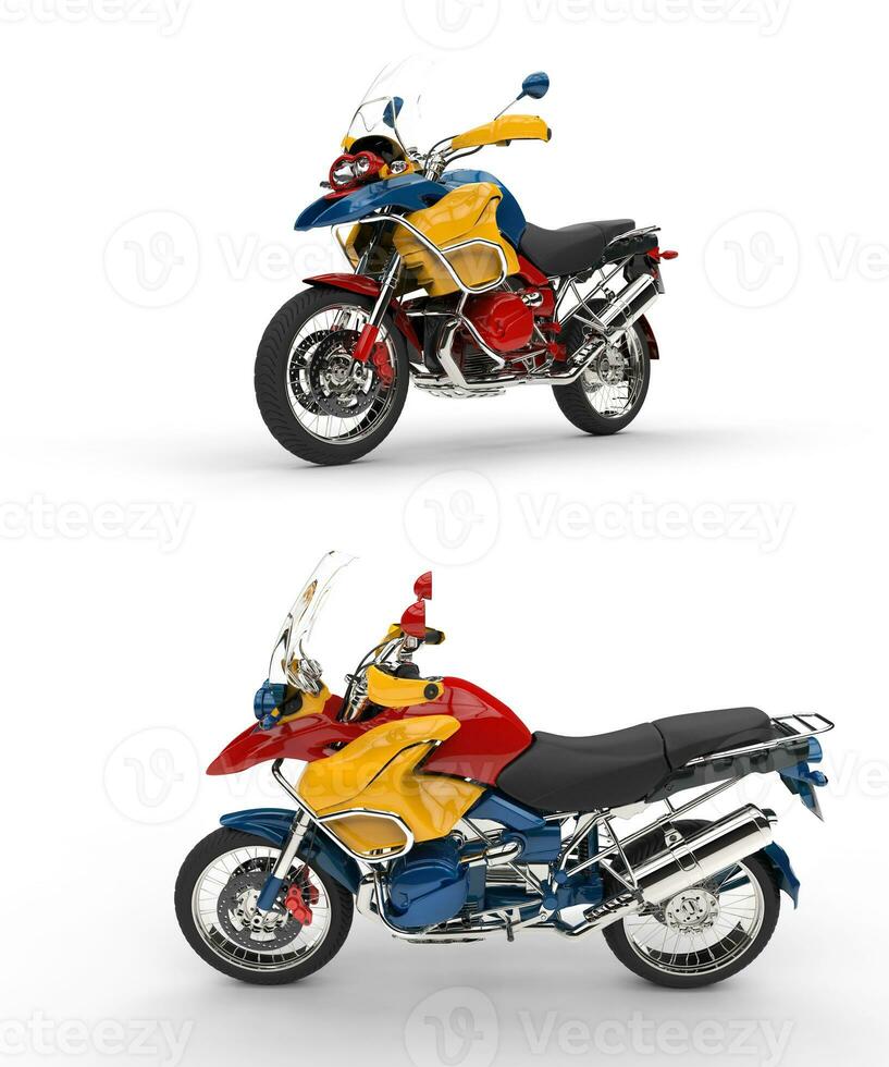 Two Vibrant Race Bikes photo