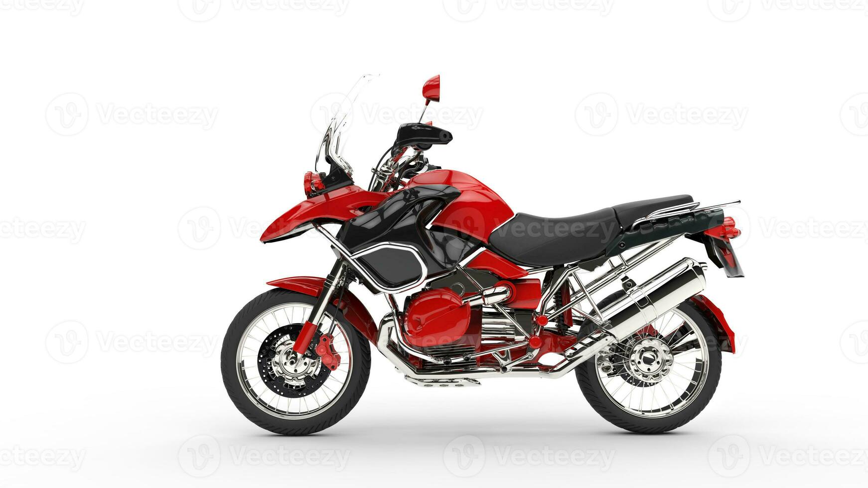 Red Moto GP Bike Side View photo