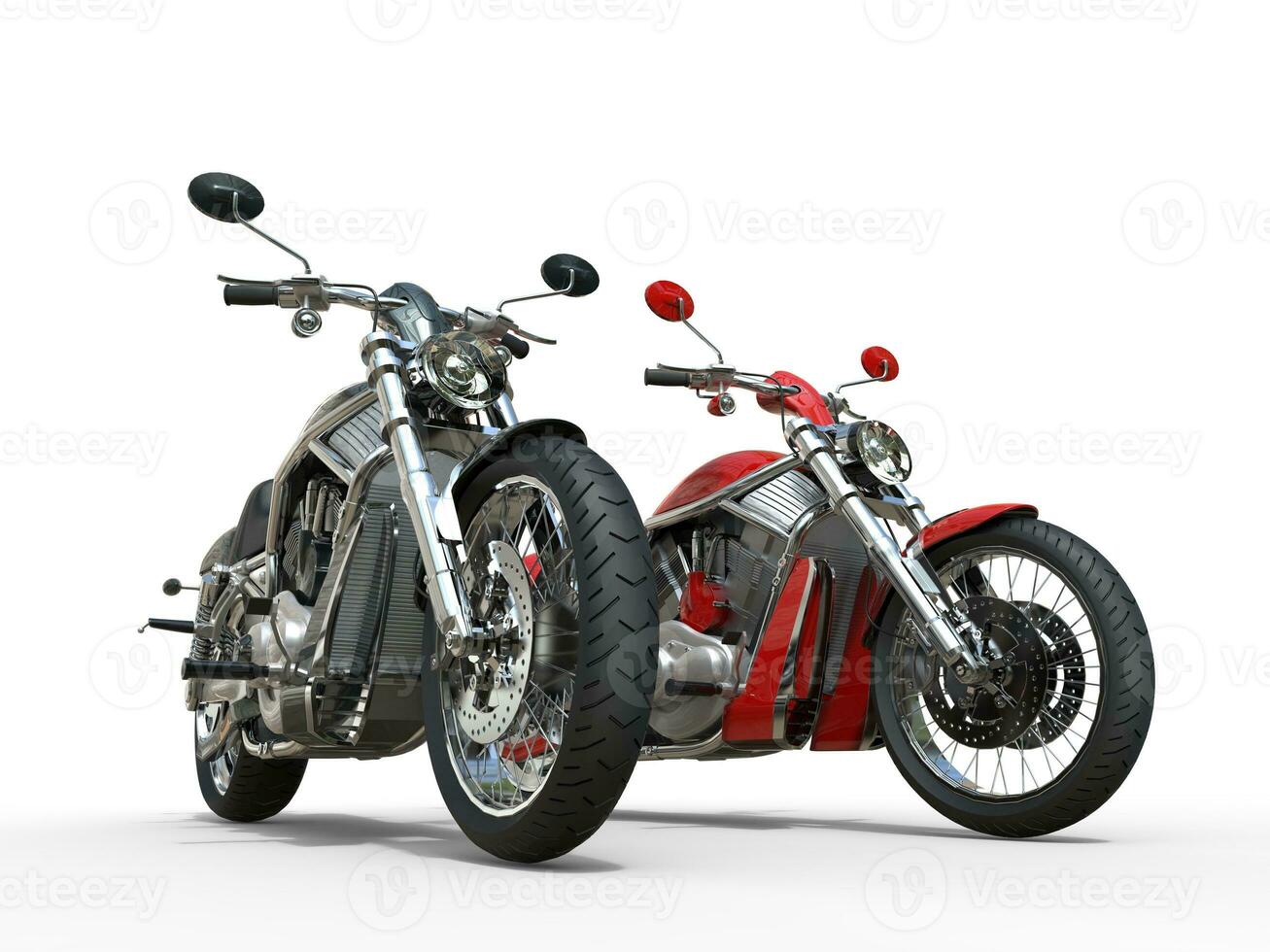 Two powerful vintage motorcycles photo