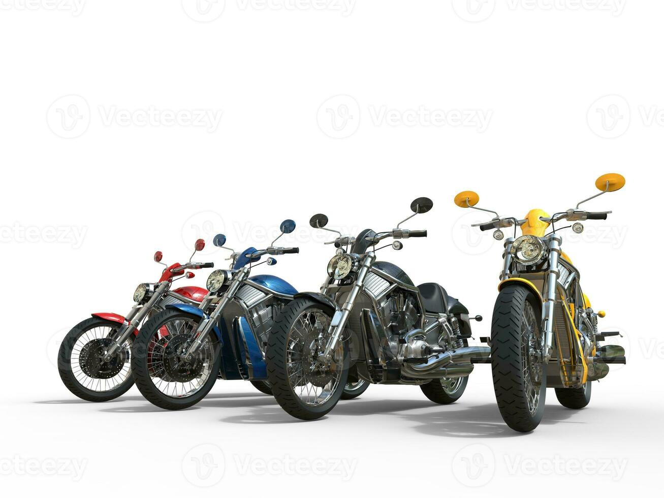 Row of cool vintage bikes photo