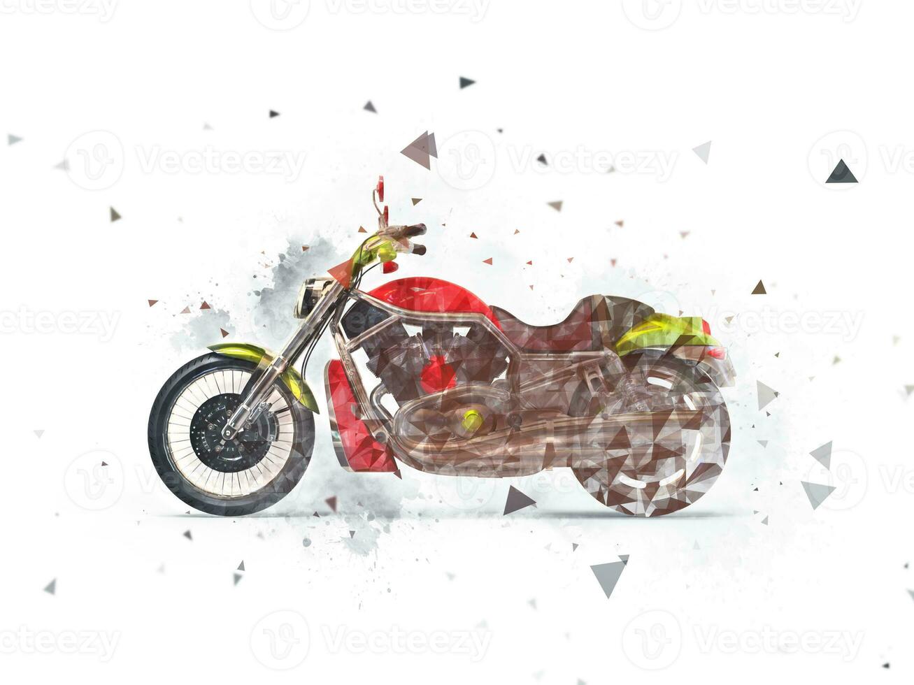 Heavy bike drawn effect photo
