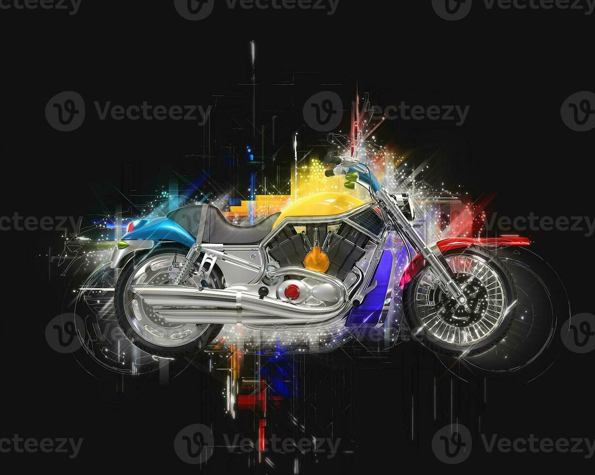 Bike abstract illustration photo