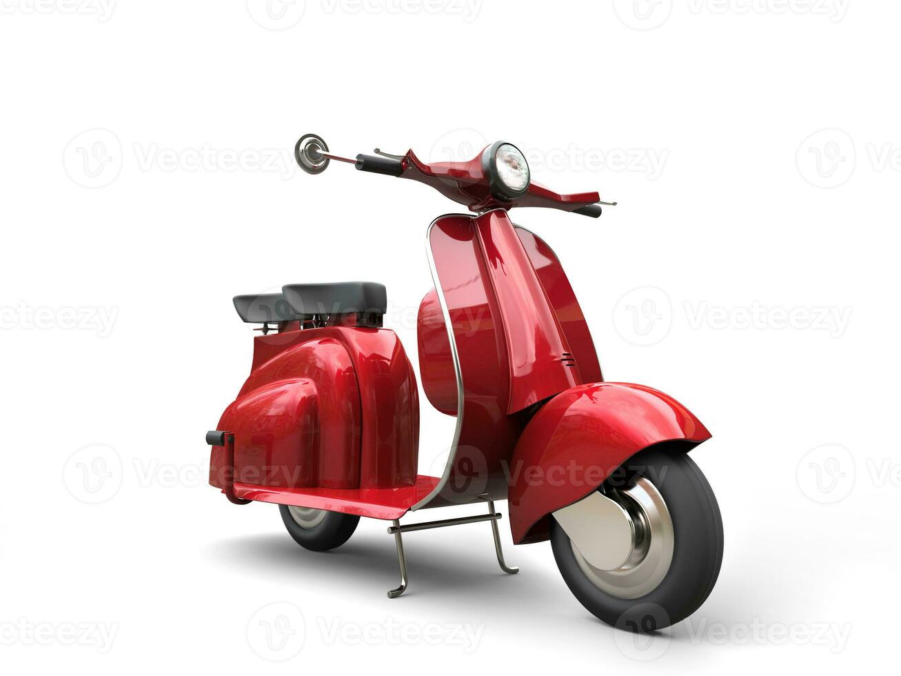 Cherry red vintage scooter photo