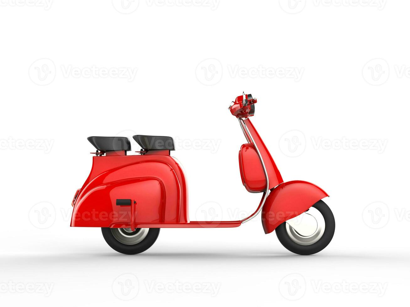 Red scooter - side view photo