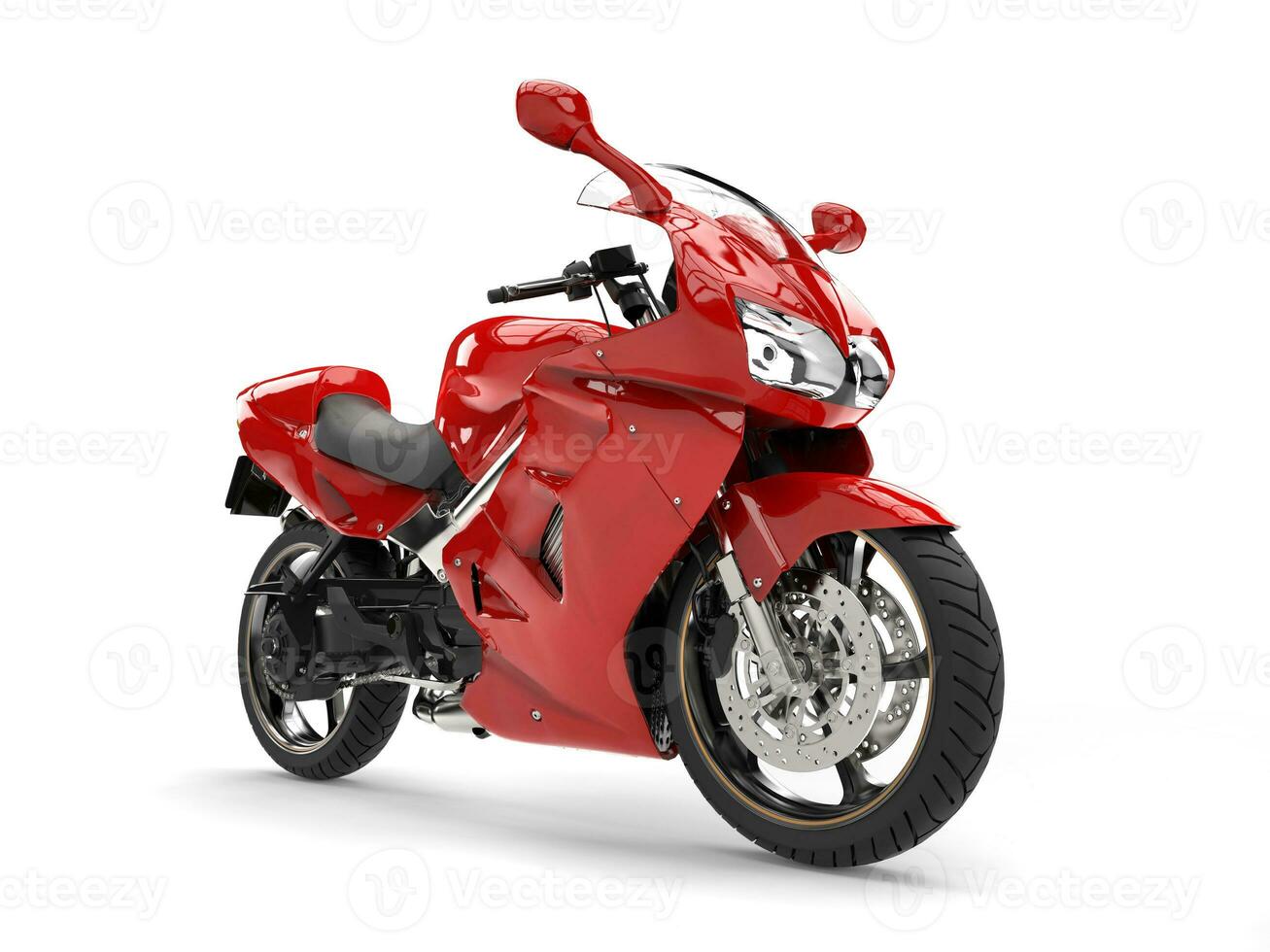 Modern red super sports bike photo