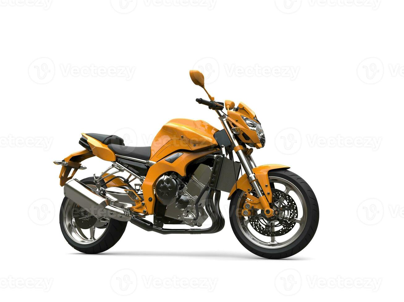 Golden orange cool sports motorcycle photo