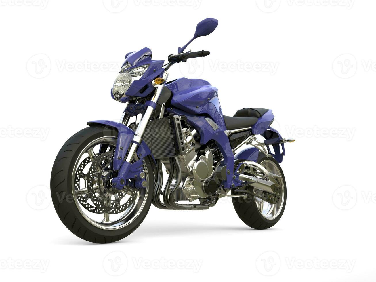 Dark purple modern motorcycle photo