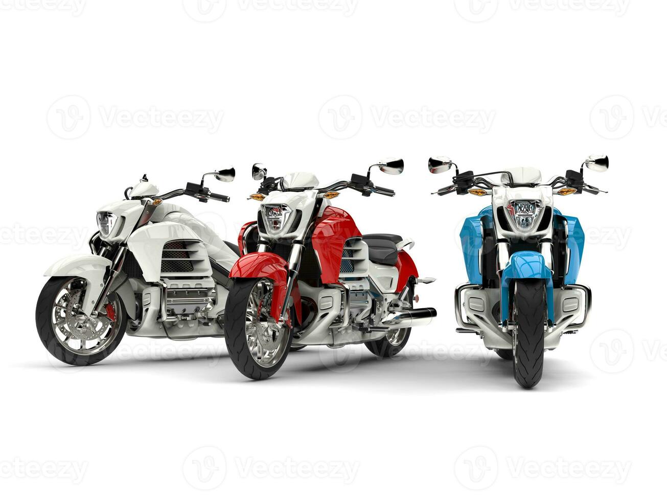 Cool shopper bikes in red, white and blue photo