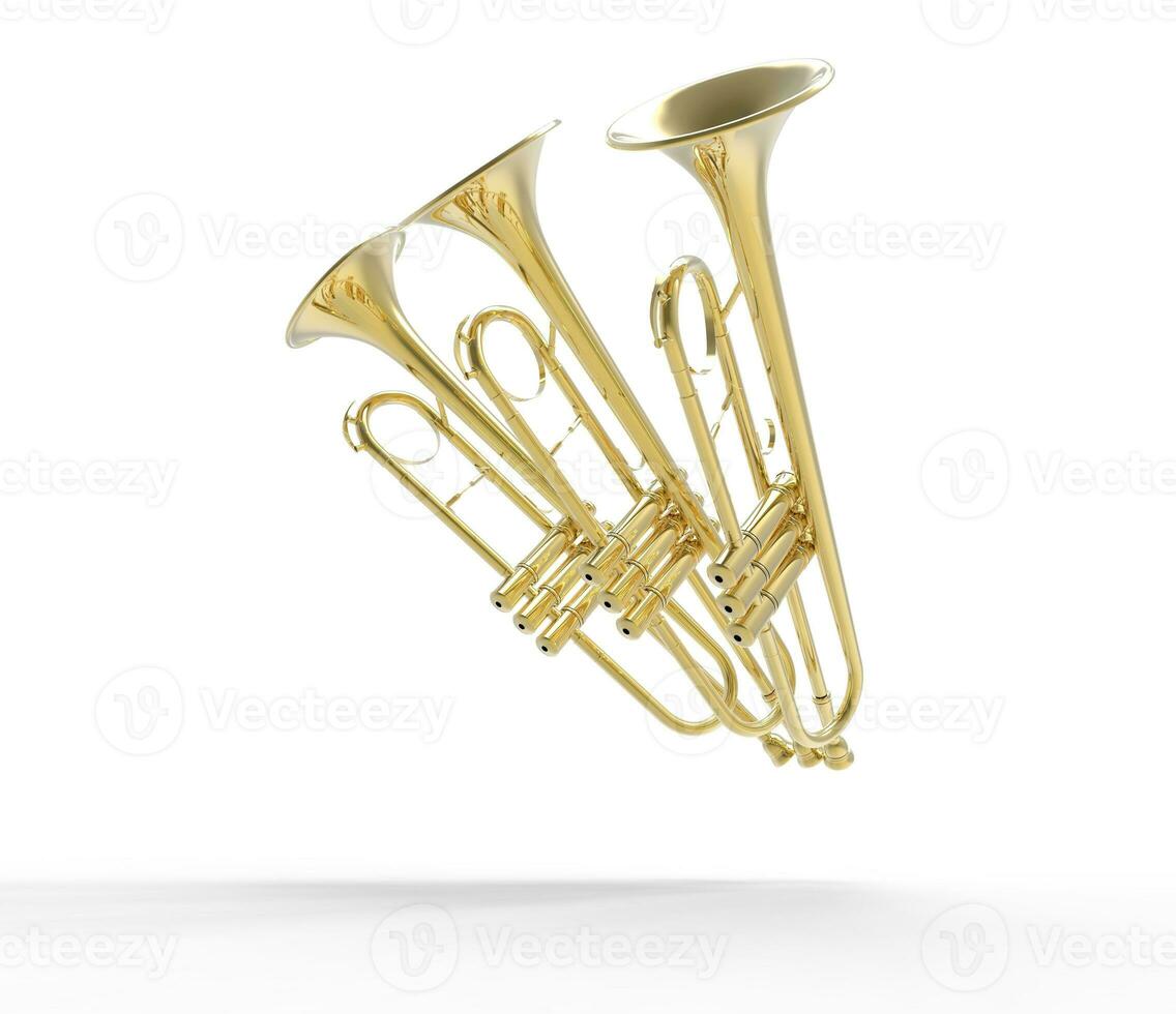 Three Trumpets In Pose photo