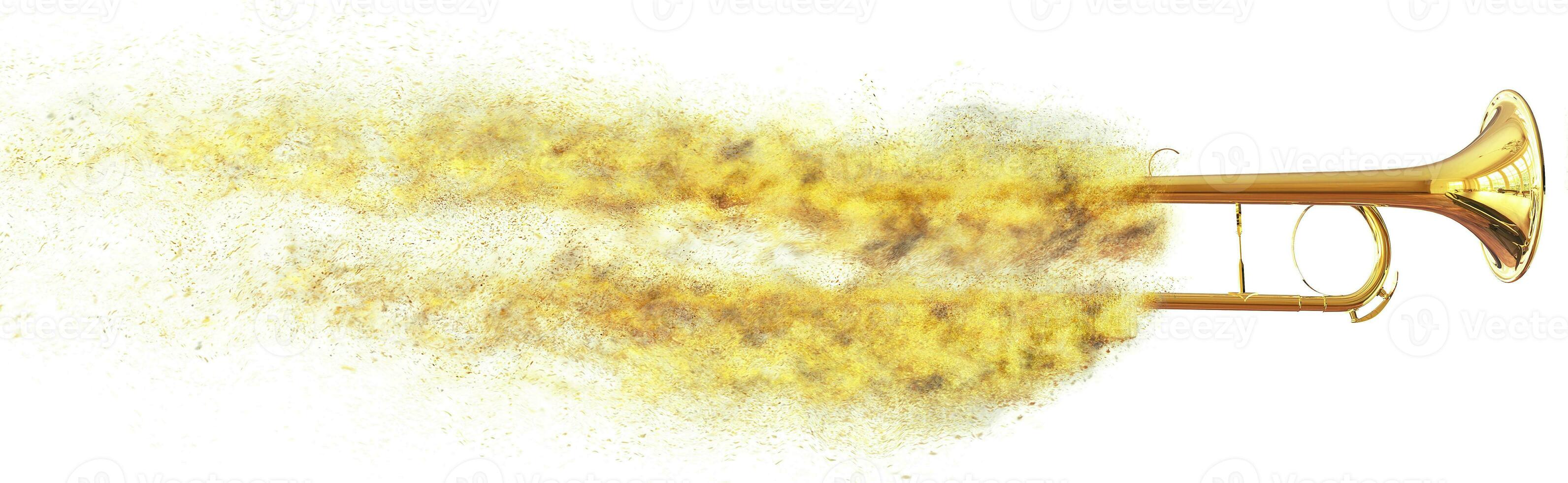 Trumpet - particles dispersion photo
