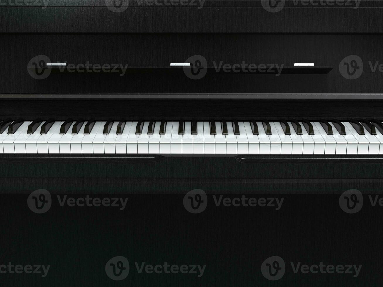 Small piano - piano keyboard closeup shot - 3D render photo