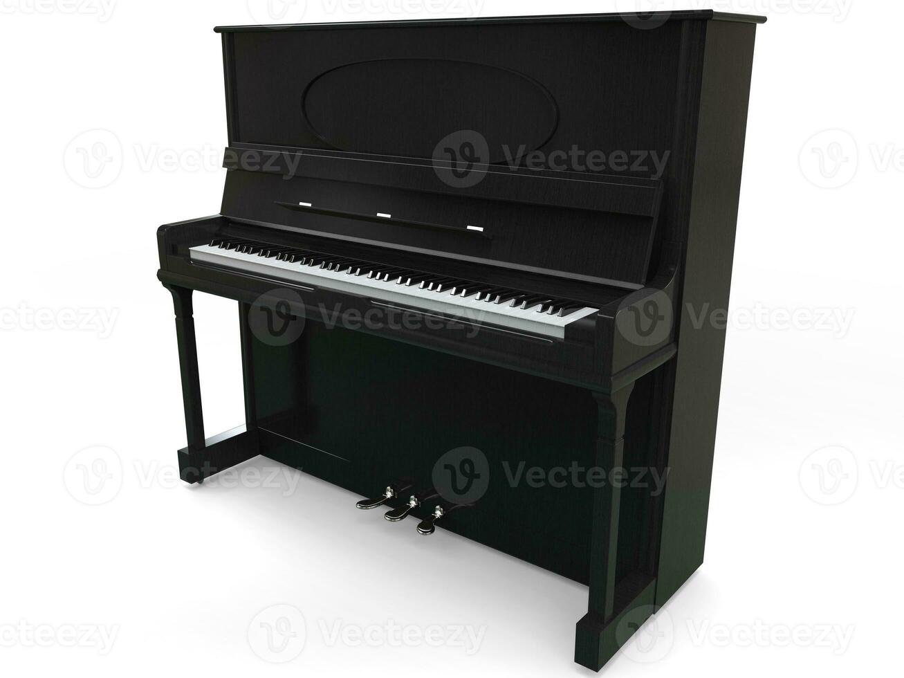 Pretty small piano - isolated on white background - 3D render photo