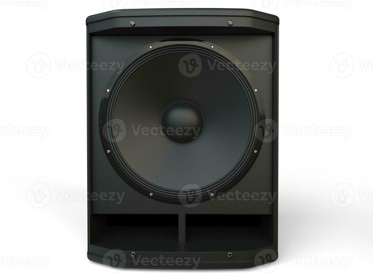 Modern woofer loudspeaker - front view closeup photo