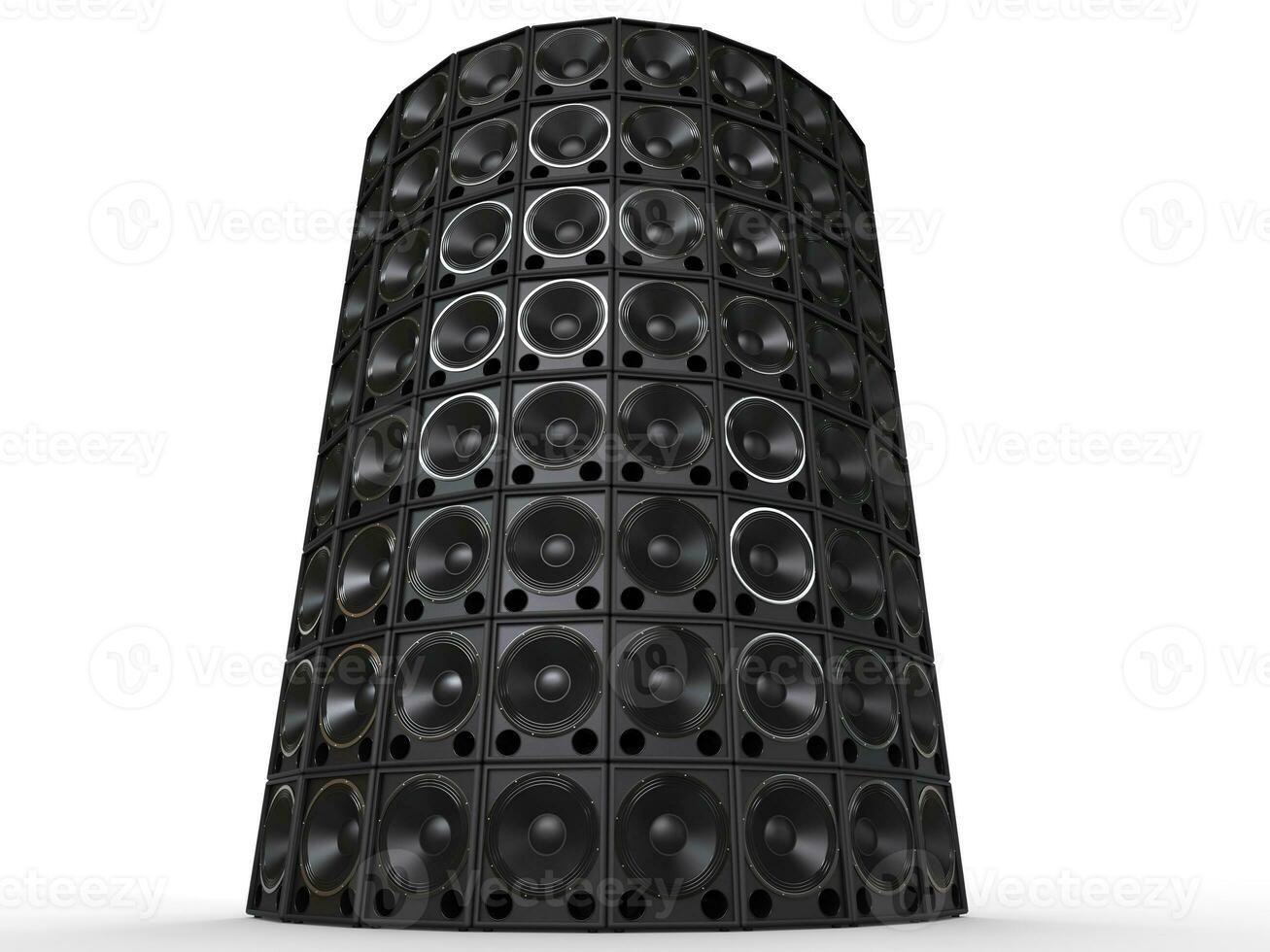 Tower of hifi woofer speakers photo