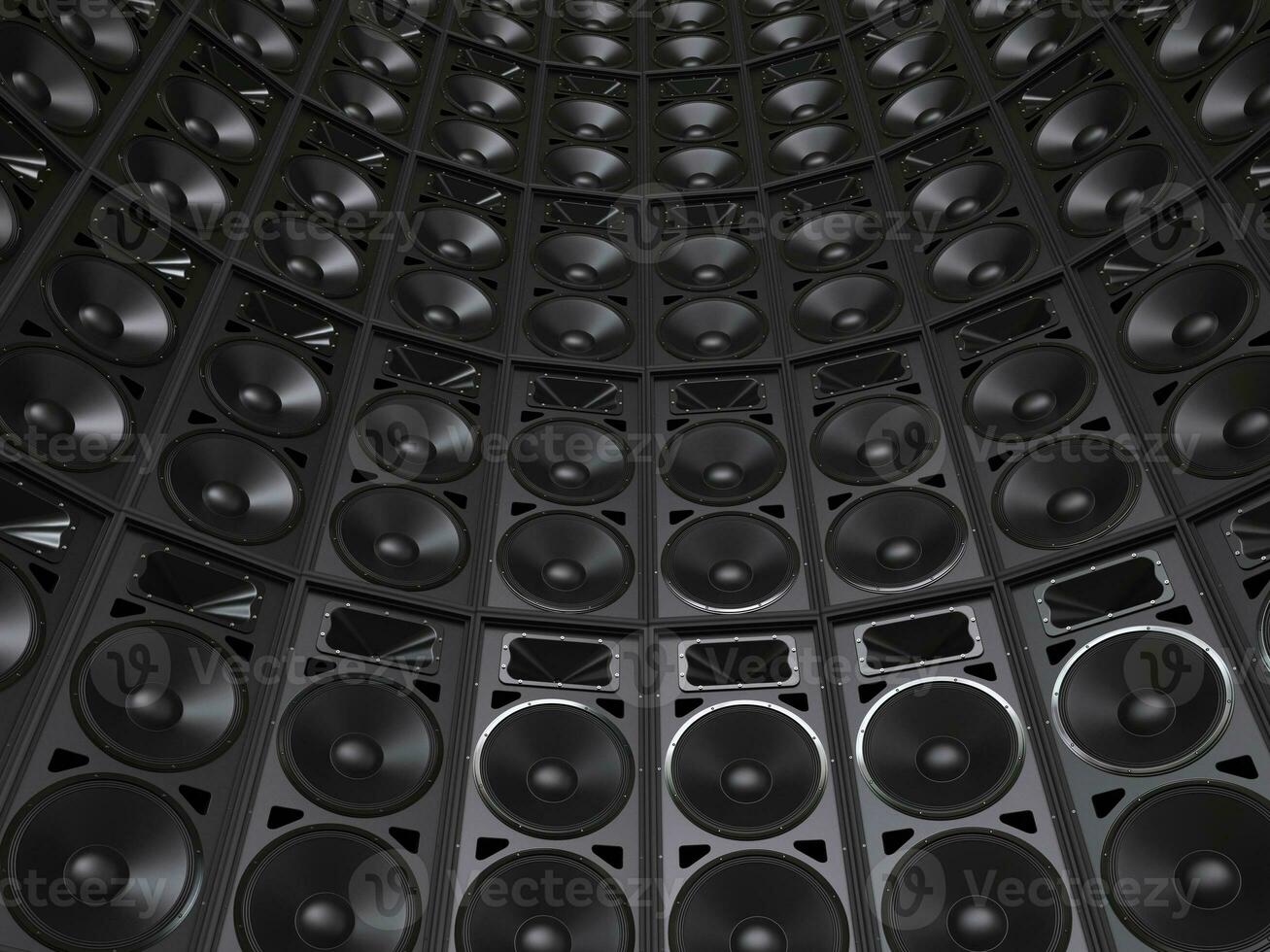 Tower wall of concert speakers photo
