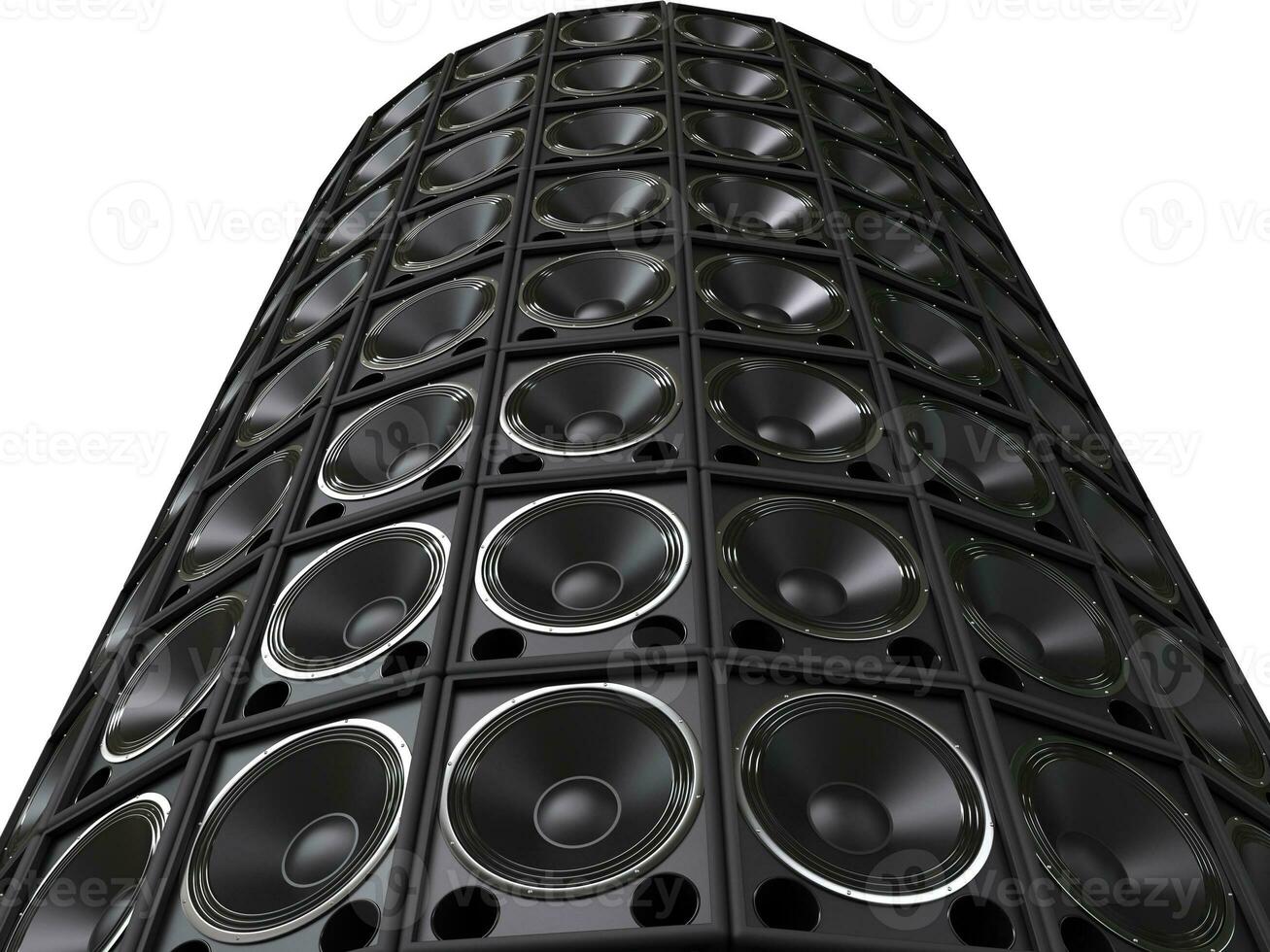 Tower of hifi bass speakers photo