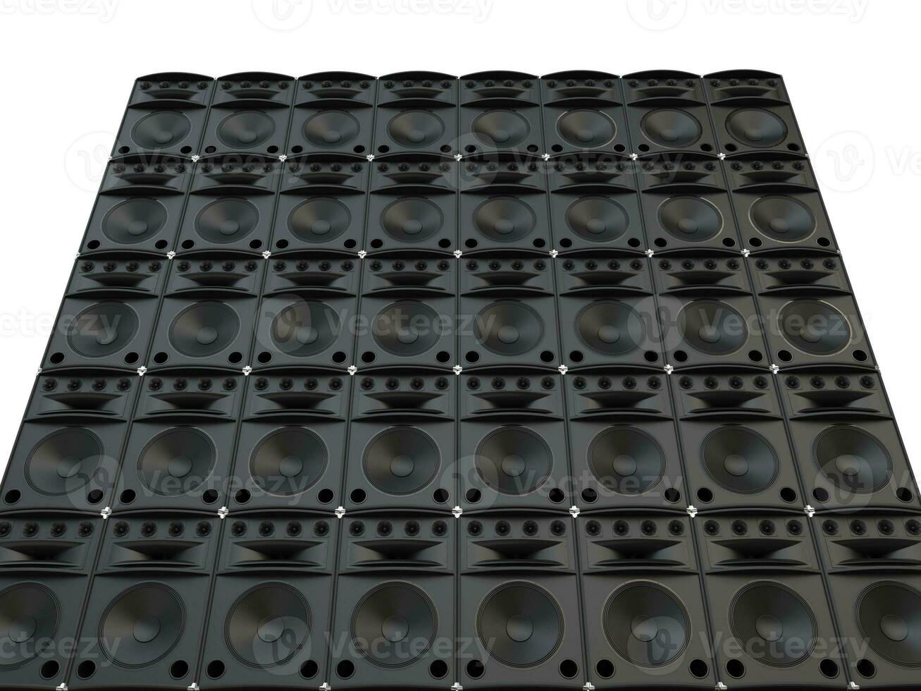 Wall of full range loudspeakers - low angle shot photo