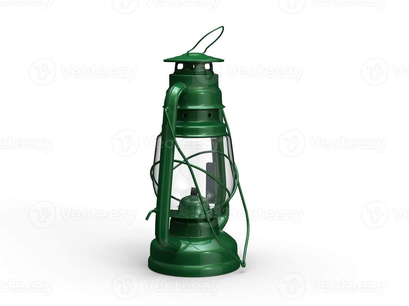 Dark green vintage oil lamp - lantern photo