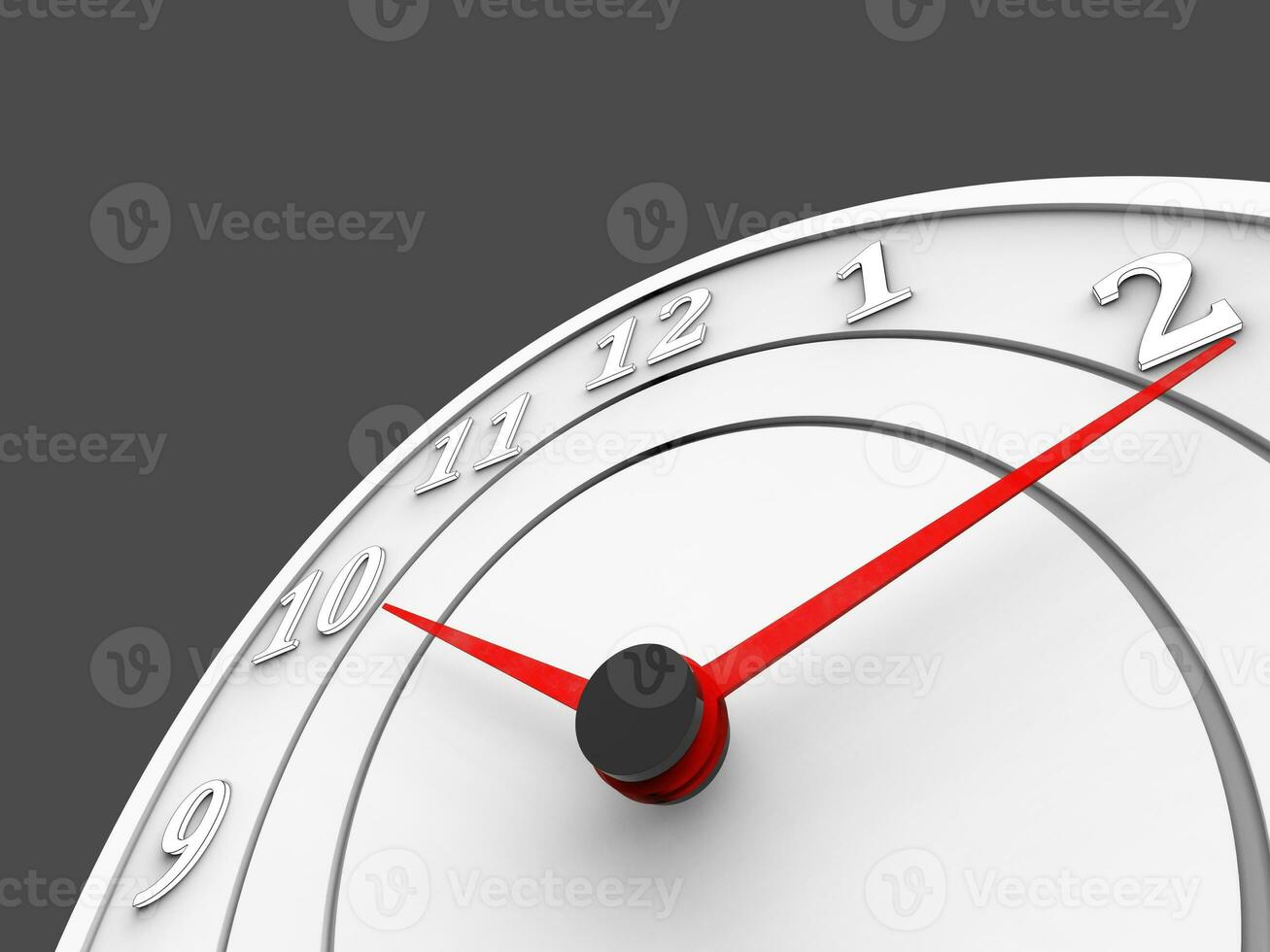 White clock with red dials - time and schedule concept photo