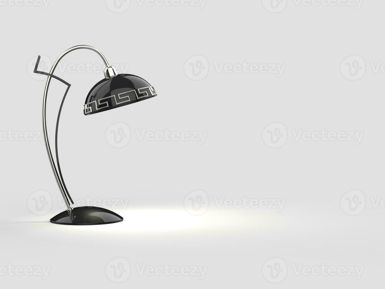 Small modern shiny black desk lamp photo