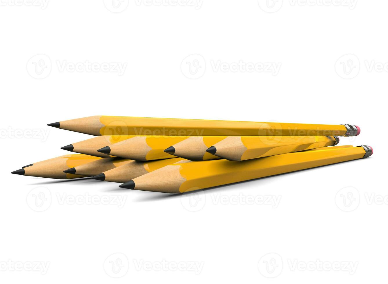 Sharpened pencils - low angle closeup shot photo