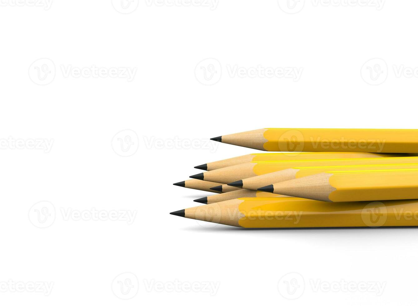 Sharpened pencil tips - side view - closeup shot photo