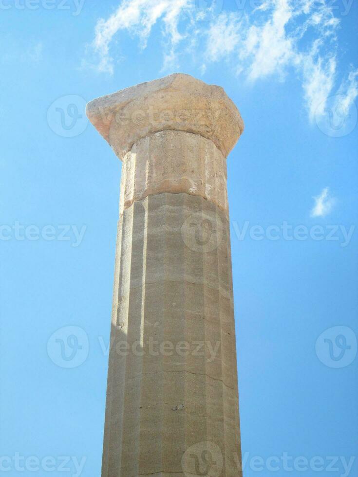 Ancient greek column photo