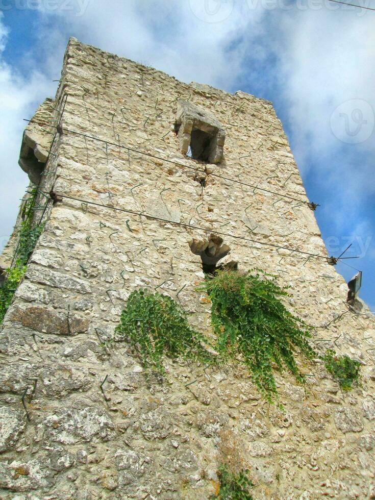 Ancient orthodox church tower photo