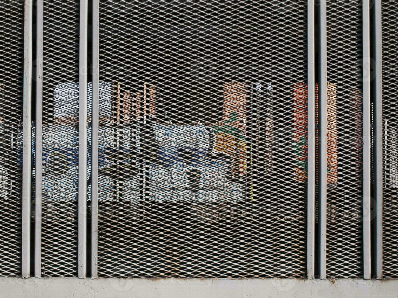 Chrome cage wagon - background pattern photo