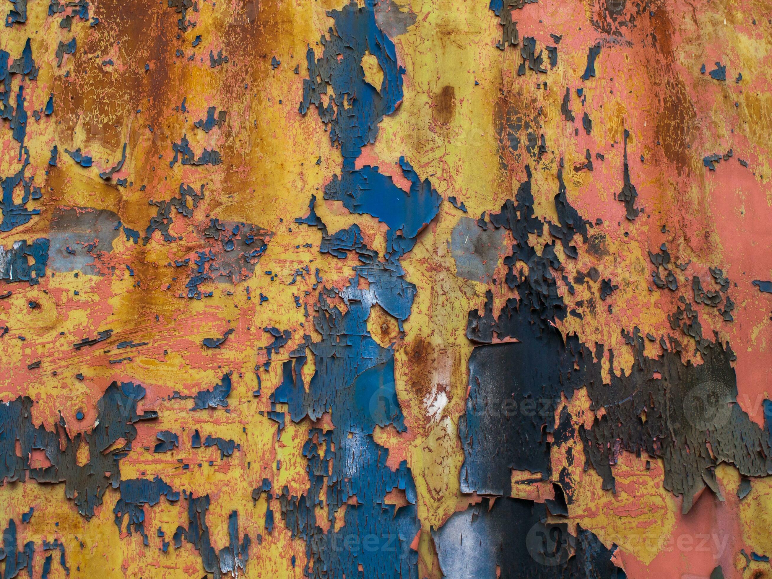Rusty metal plate with blue paint chipping off 31202905 Stock Photo at Vecteezy