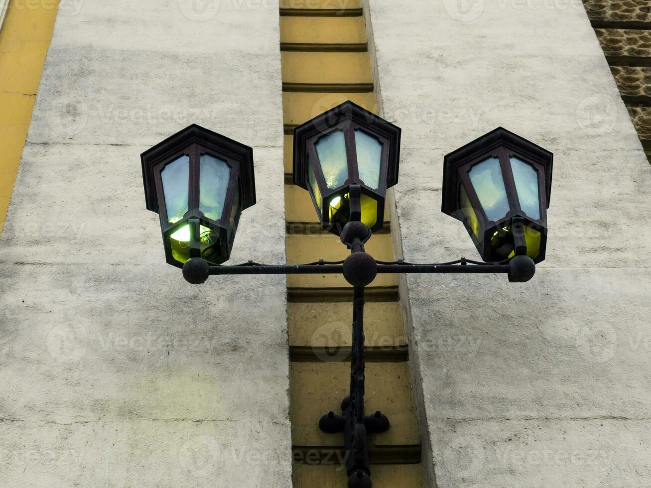 Beautiful street wall lamps photo