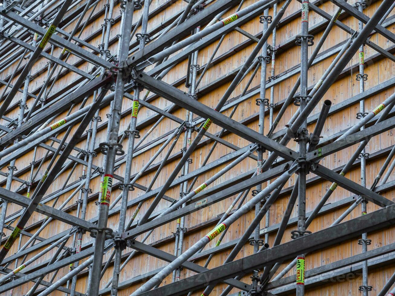 Construction rails and scaffolding photo