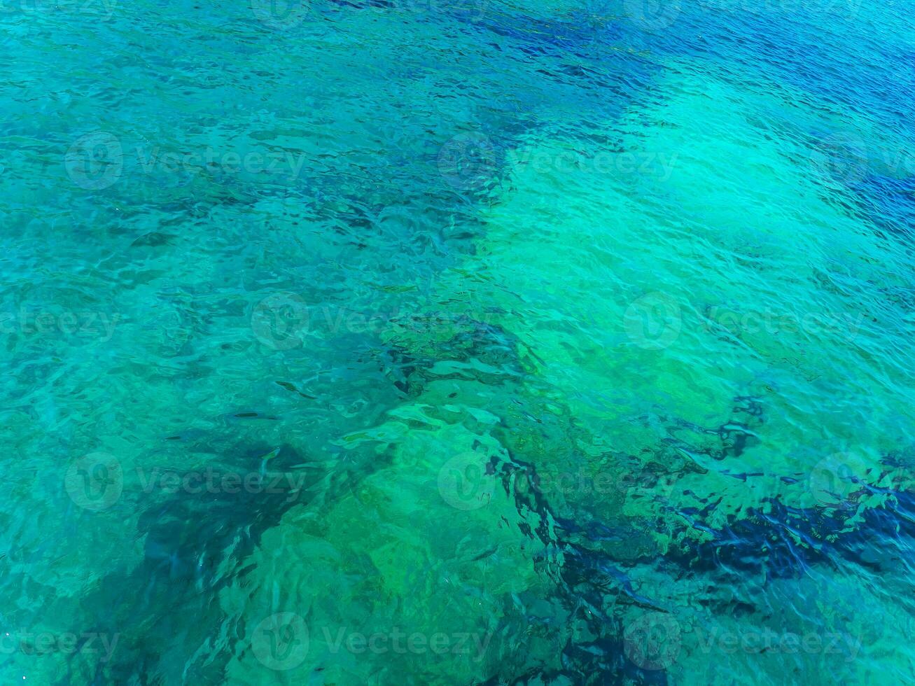 Deep clean blue sea water photo
