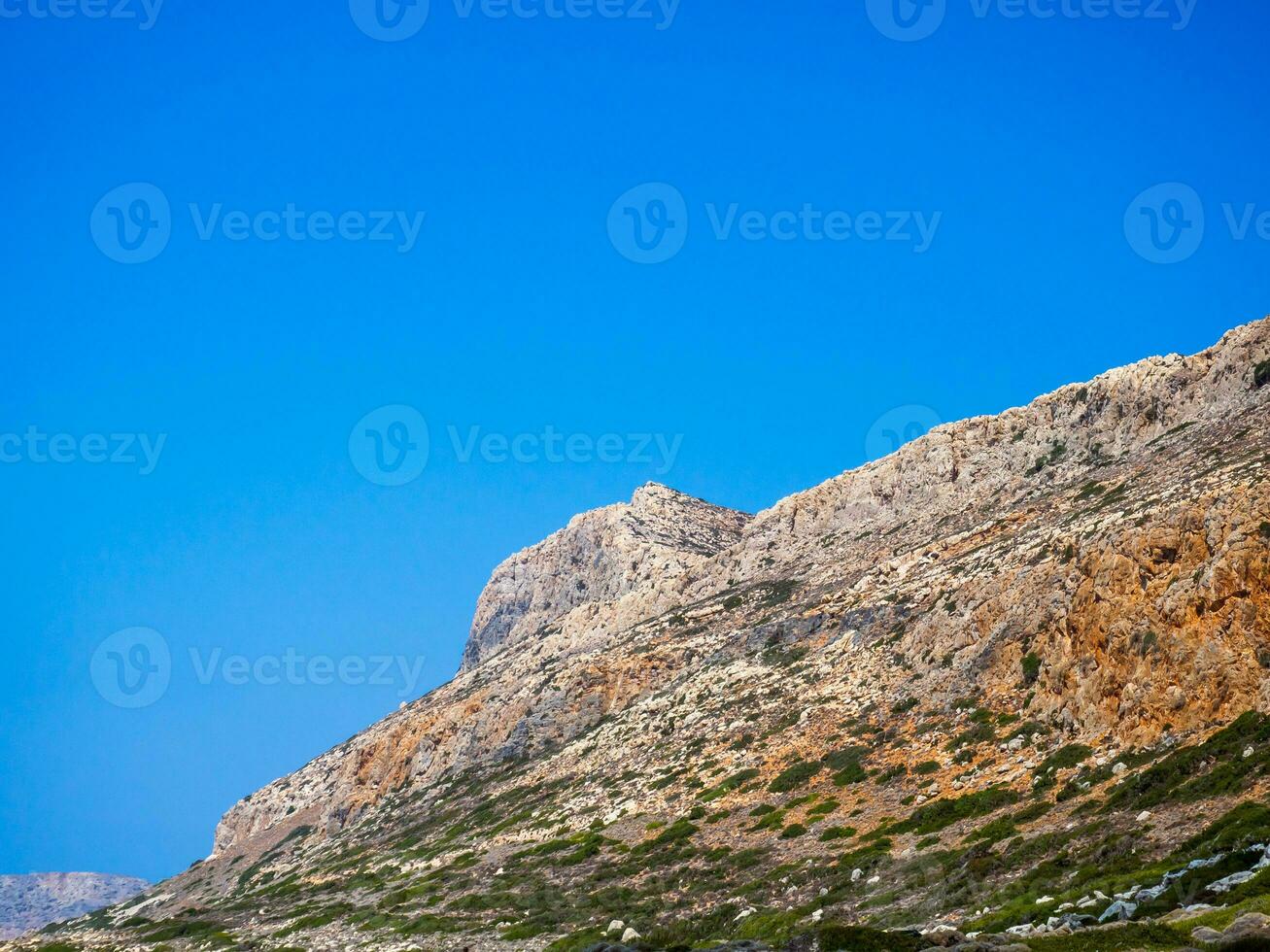 Rocky hills of Crete, Greece photo
