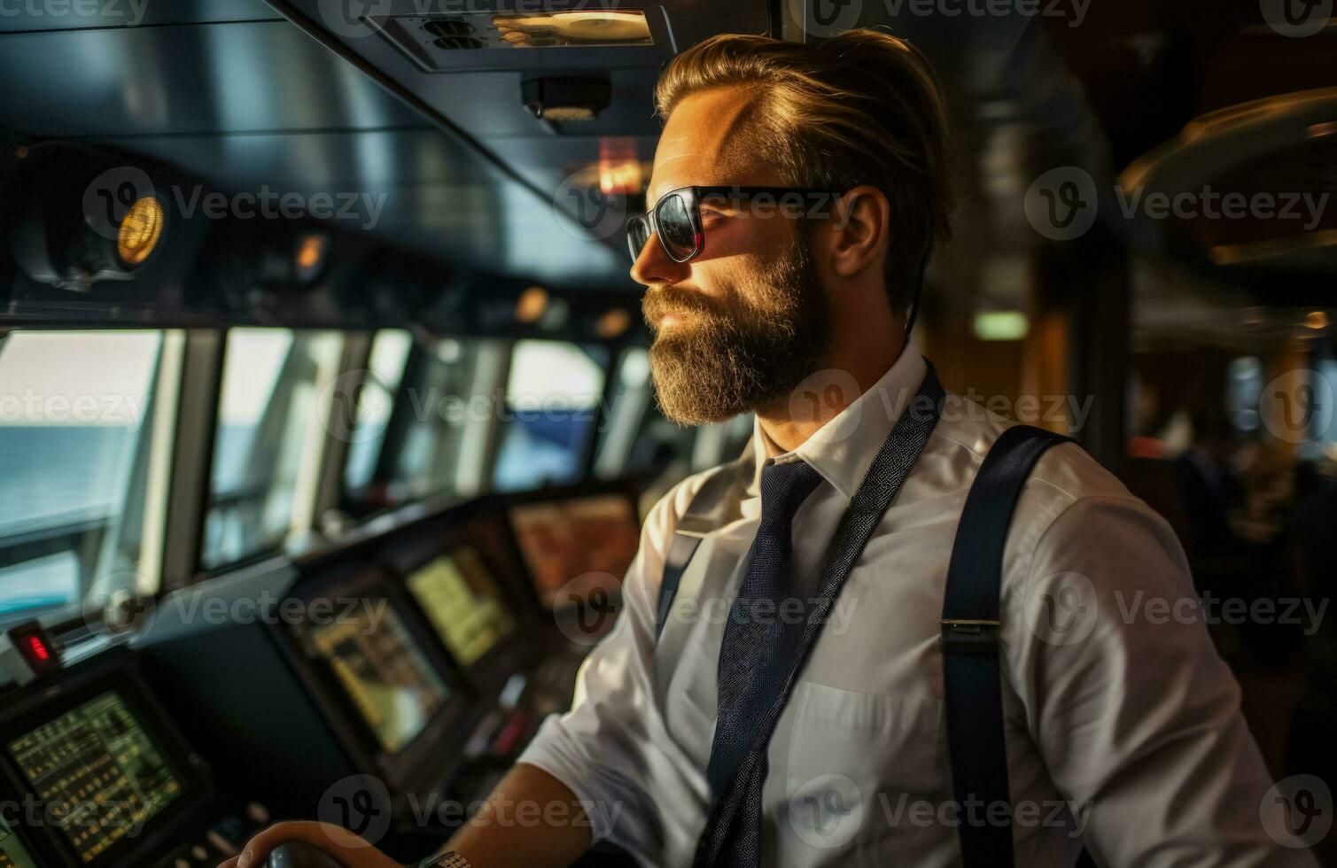 Captain Navigating the Ship photo